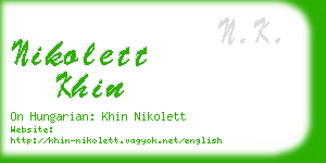 nikolett khin business card